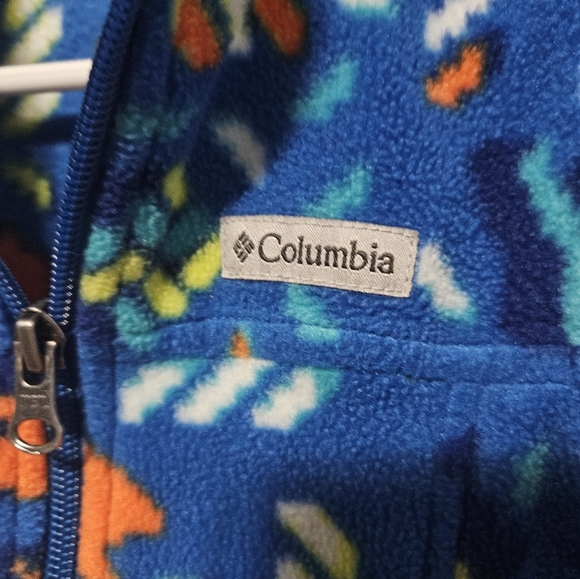 Columbia Toddler Zing III Fleece Zip Up With Buffalo And Reindeer Print - Picture 2 of 9